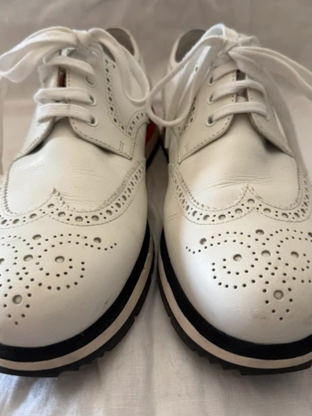 Prada lace up oxfords